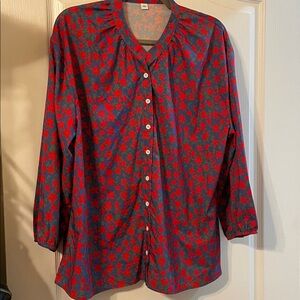 Floral Button-Up Blouse